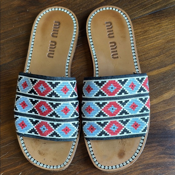 Miu Miu sandals size 38.5 good condition - Picture 1 of 4